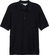 Jack Victor Dylan Cotton & Silk Jacquard Polo Sweater