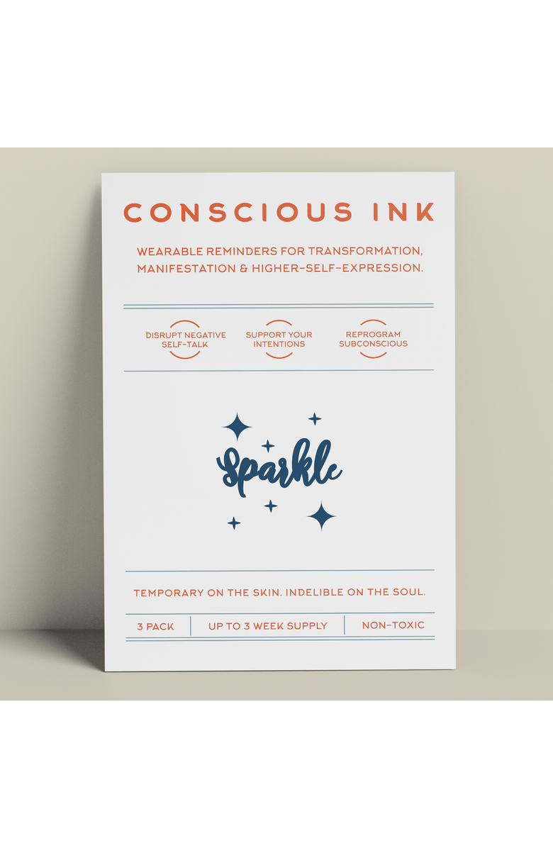 Conscious Ink Sparkle Manifestation Beanie, Alternate, color, White Heather
