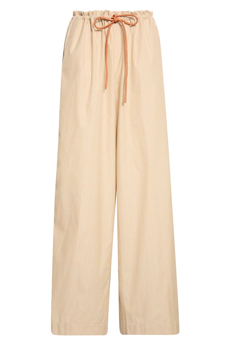Wesley Wide Leg Cotton Drawstring Pants, Main, color, APRICOT