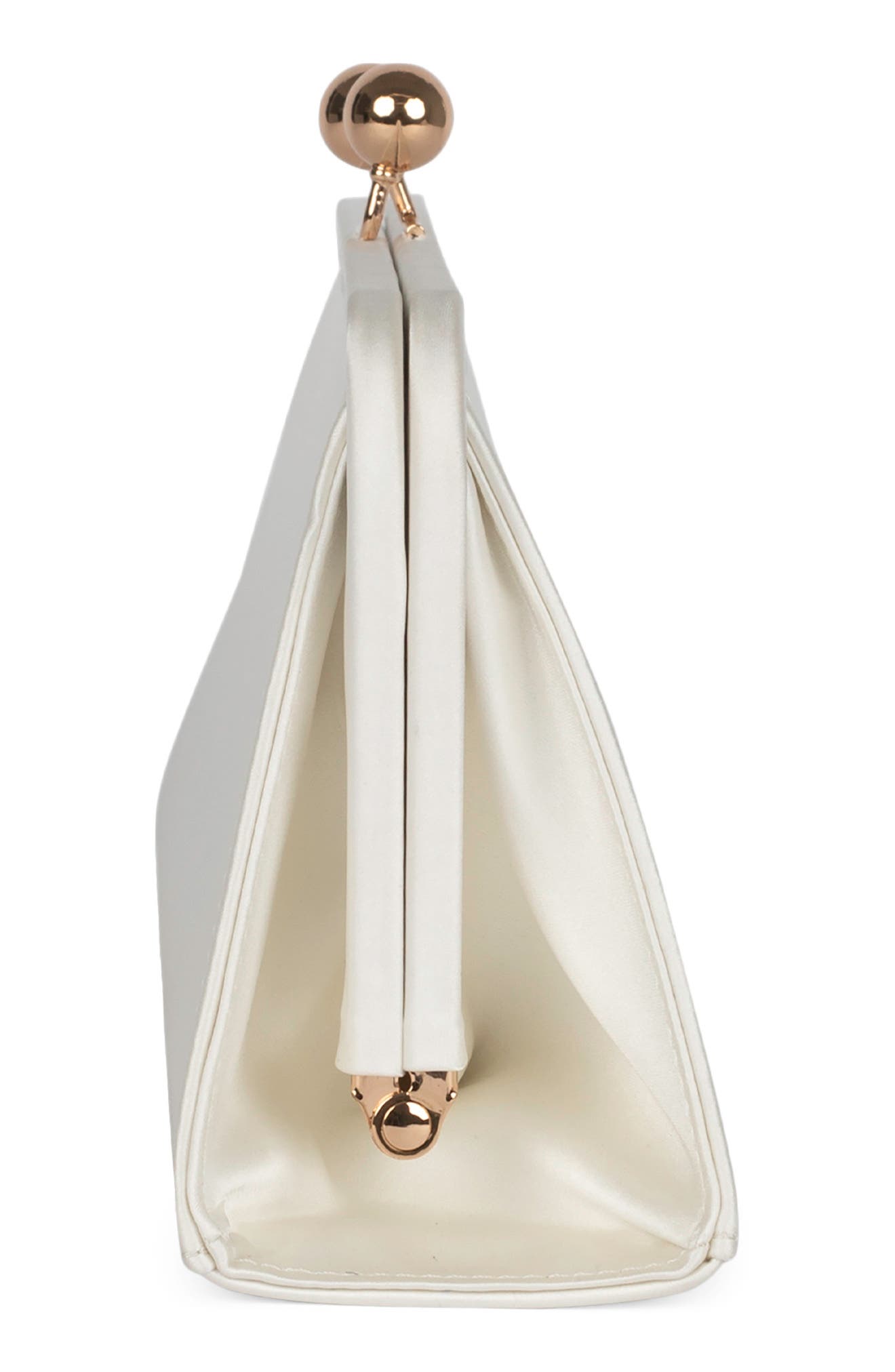 Premiere Frame Clutch, Alternate, color, WHITE SATIN