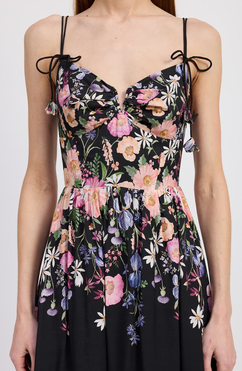 En Saison Nanette Placed Floral Dress, Alternate, color, Black Multi Floral