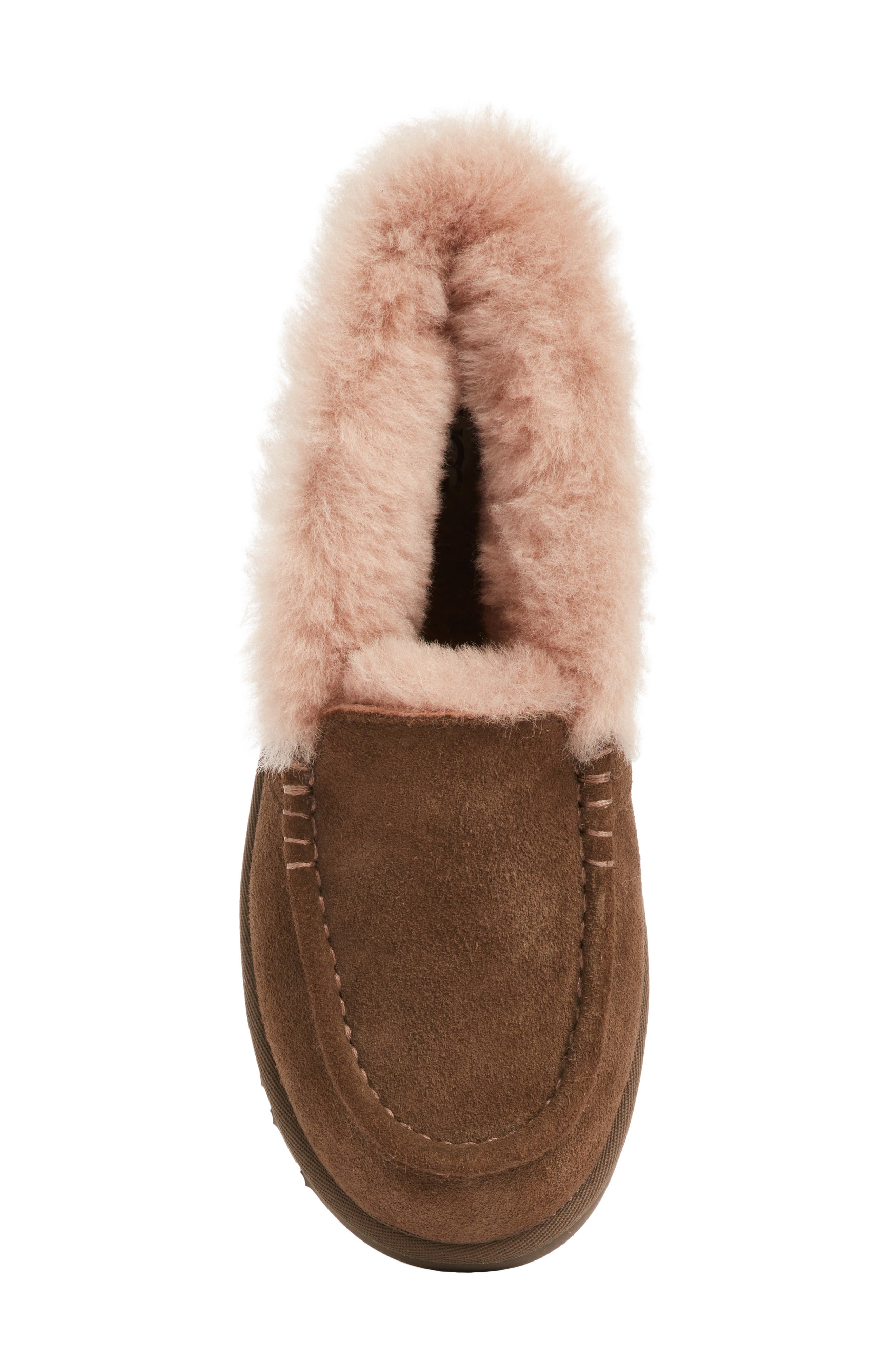 UGG<sup>®</sup> Ansley Parc Genuine Shearling Platform Slipper, Alternate, color, Dark Tea