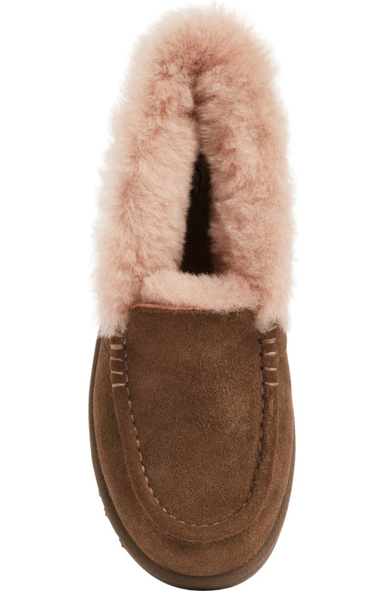 UGG<sup>®</sup> Ansley Parc Genuine Shearling Platform Slipper, Alternate, color, Dark Tea