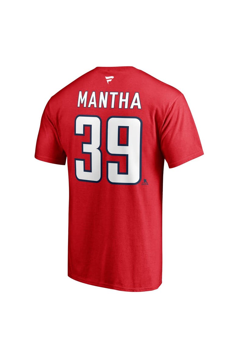 Men's Fanatics Branded Anthony Mantha Red Washington Capitals Authentic Stack Name & Number T-Shirt, Alternate, color, Red