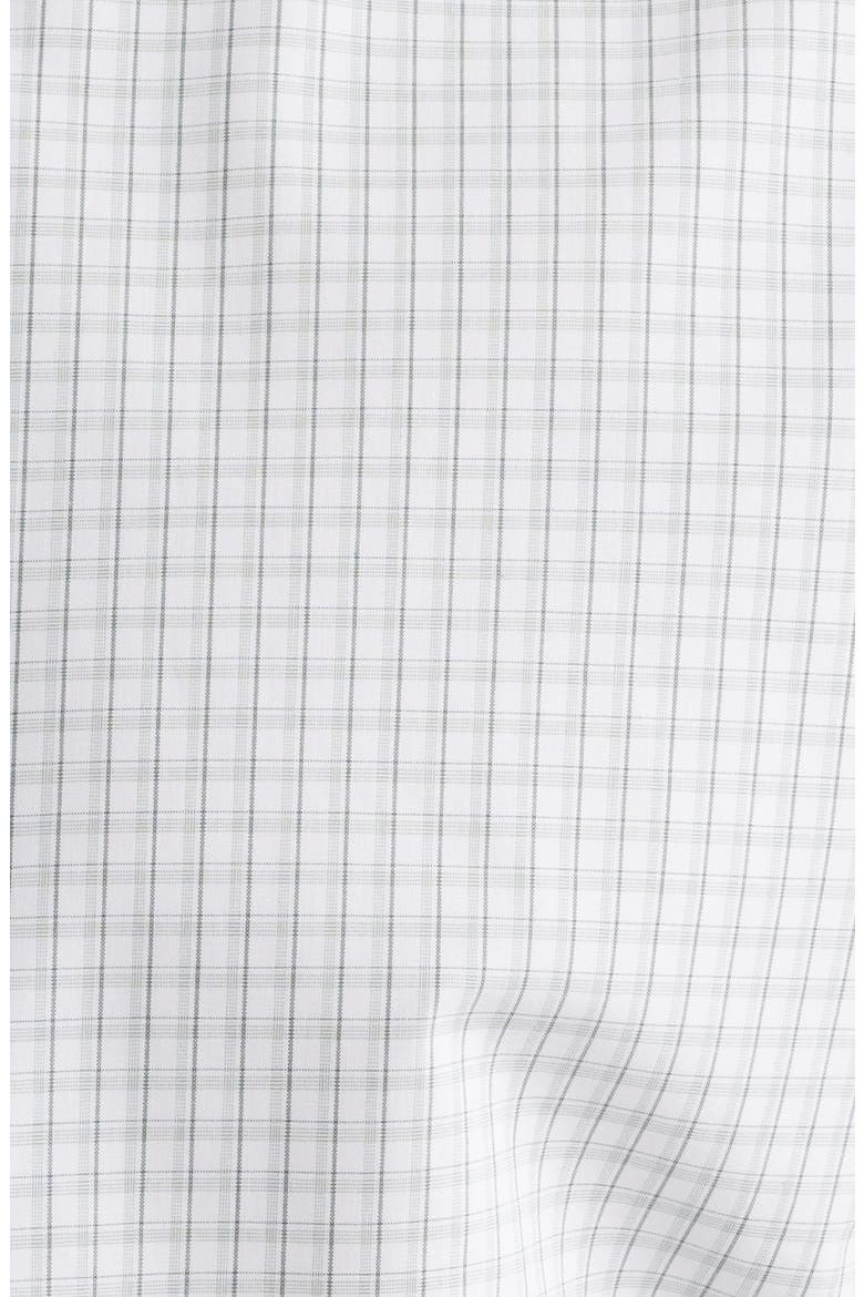Trim Fit Plaid Non-Iron Cotton Dress Shirt, Alternate, color, GREEN VINCENTIA PLAID