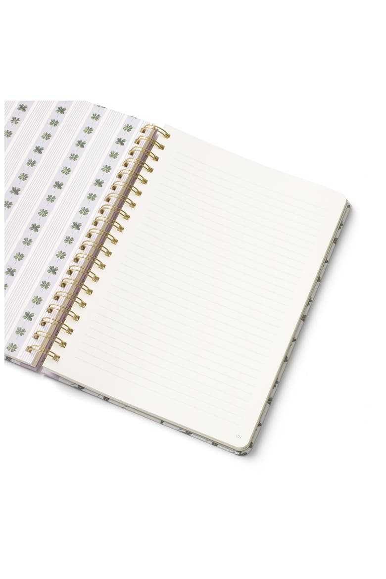 Clover Vine Ruled Spiral B5 Notebook, Alternate, color, NO COLOR