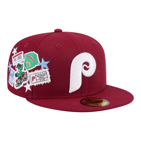 Men's New Era  Burgundy Philadelphia Phillies City Patch 59FIFTY Fitted Hat