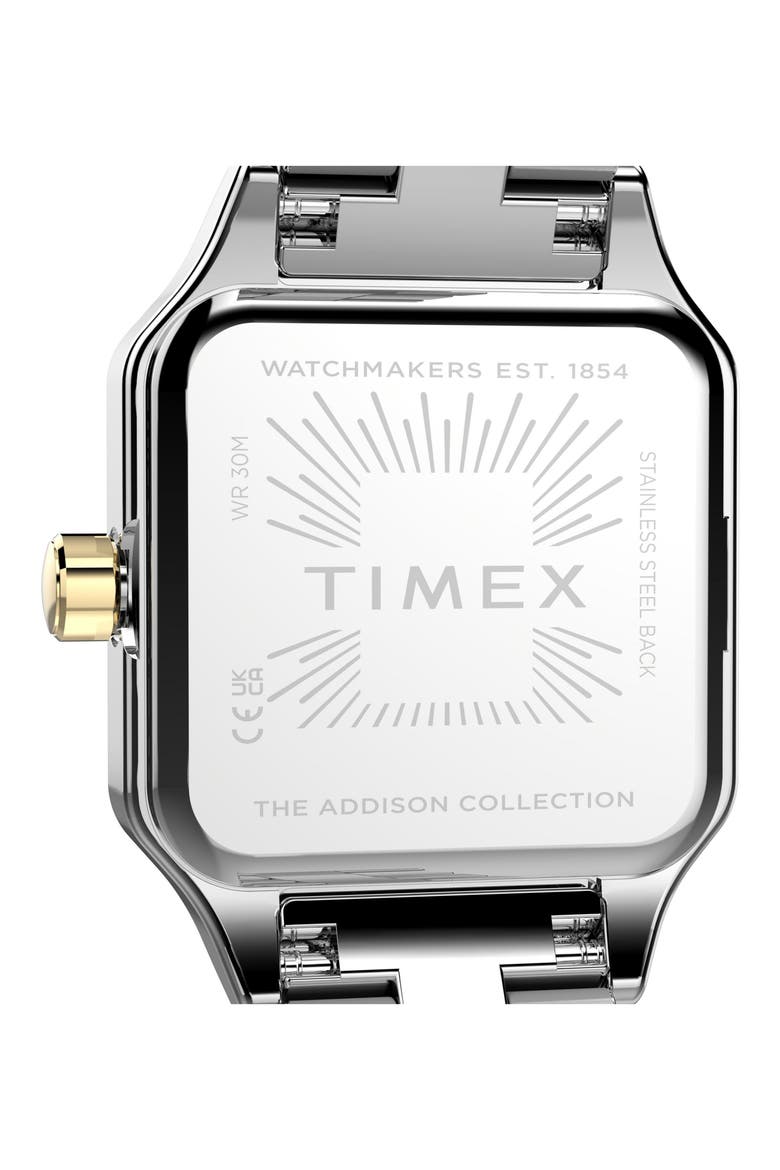 Addison Crystal Bezel Bracelet Watch, 23mm, Alternate, color, SILVER/ GOLD