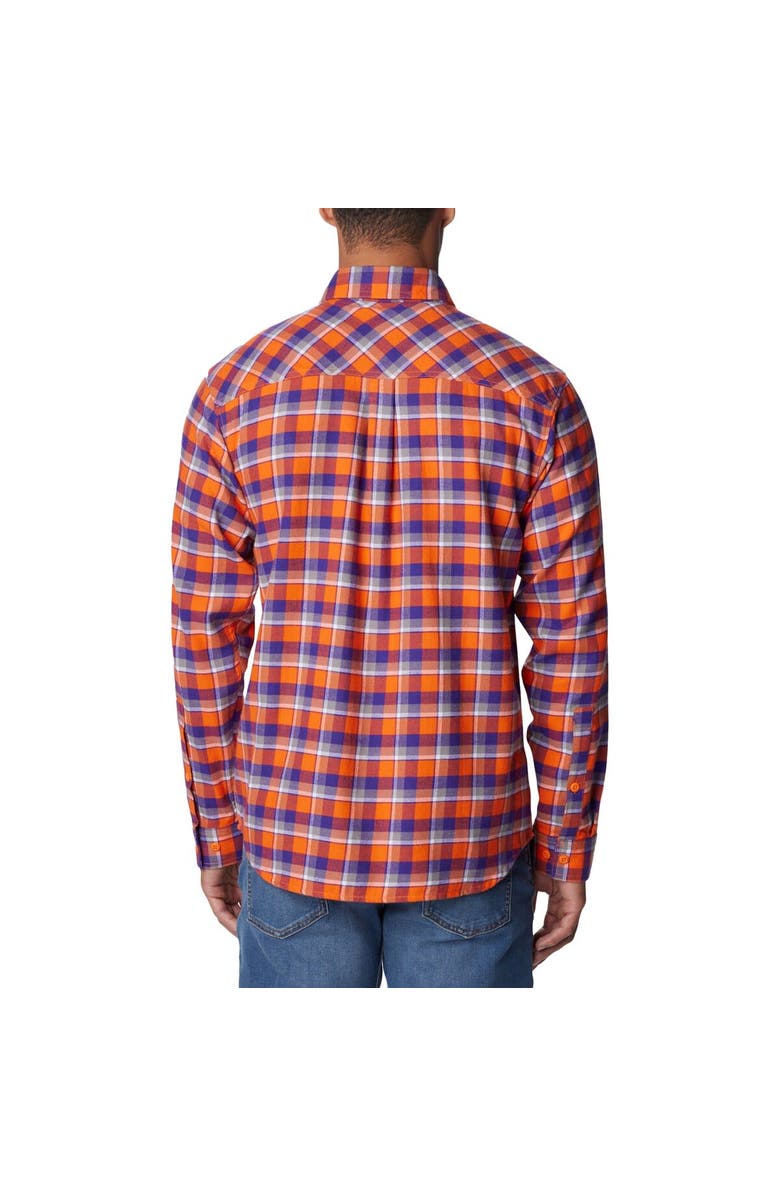 Columbia Orange Clemson Tigers Flare Gun Flannel Long Sleeve Shirt, Alternate, color,