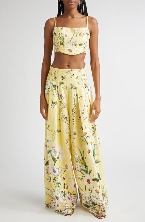 Camilla Daisy Chains Corset Waist Wide Leg Pants