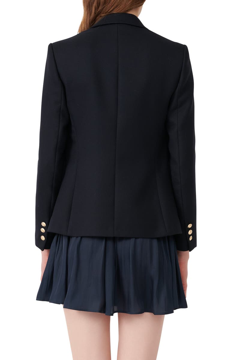 maje Tailored Blazer, Alternate, color, Blue