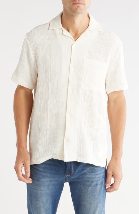 Cotton Gauze Camp Shirt