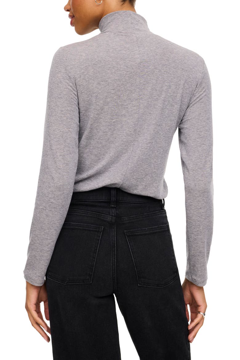 Long Sleeve Turtleneck Bodysuit, Alternate, color, LAVA GREY