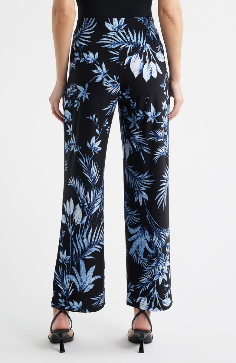 Anne Klein Pull-On Wide Leg Pants, Alternate, color, Anne Black Multi