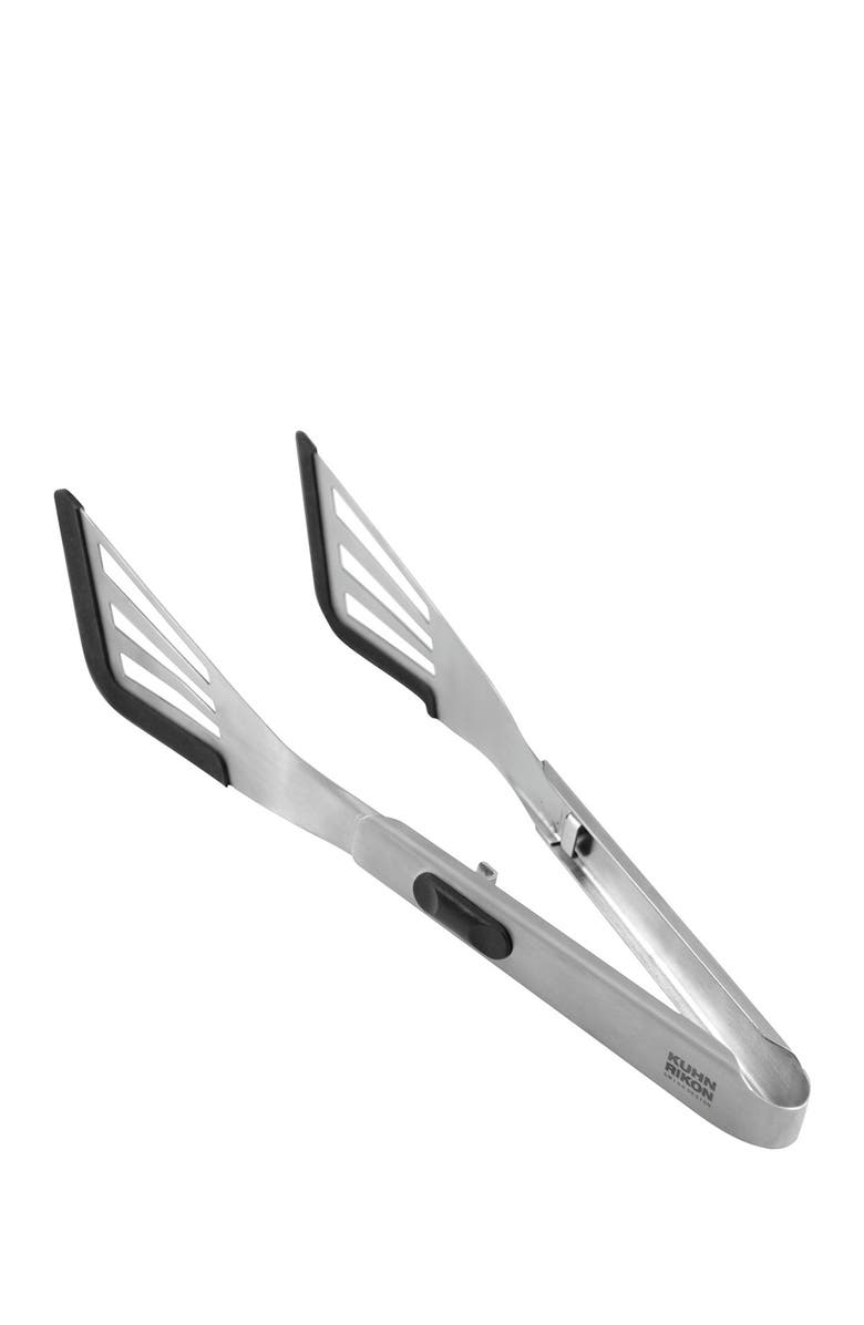 KUHN RIKON SWITZERLAND SoftEdge Turner Locking Tongs 11.25" - Black, Main, color,