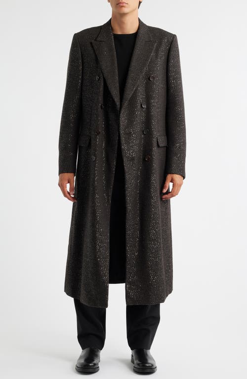 Tom Ford Sequined Light Bouclé Double Breasted Topcoat In Gold