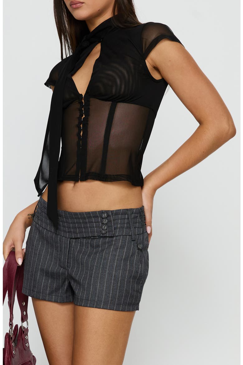Anistasia Mesh Corset Top, Alternate, color, BLACK