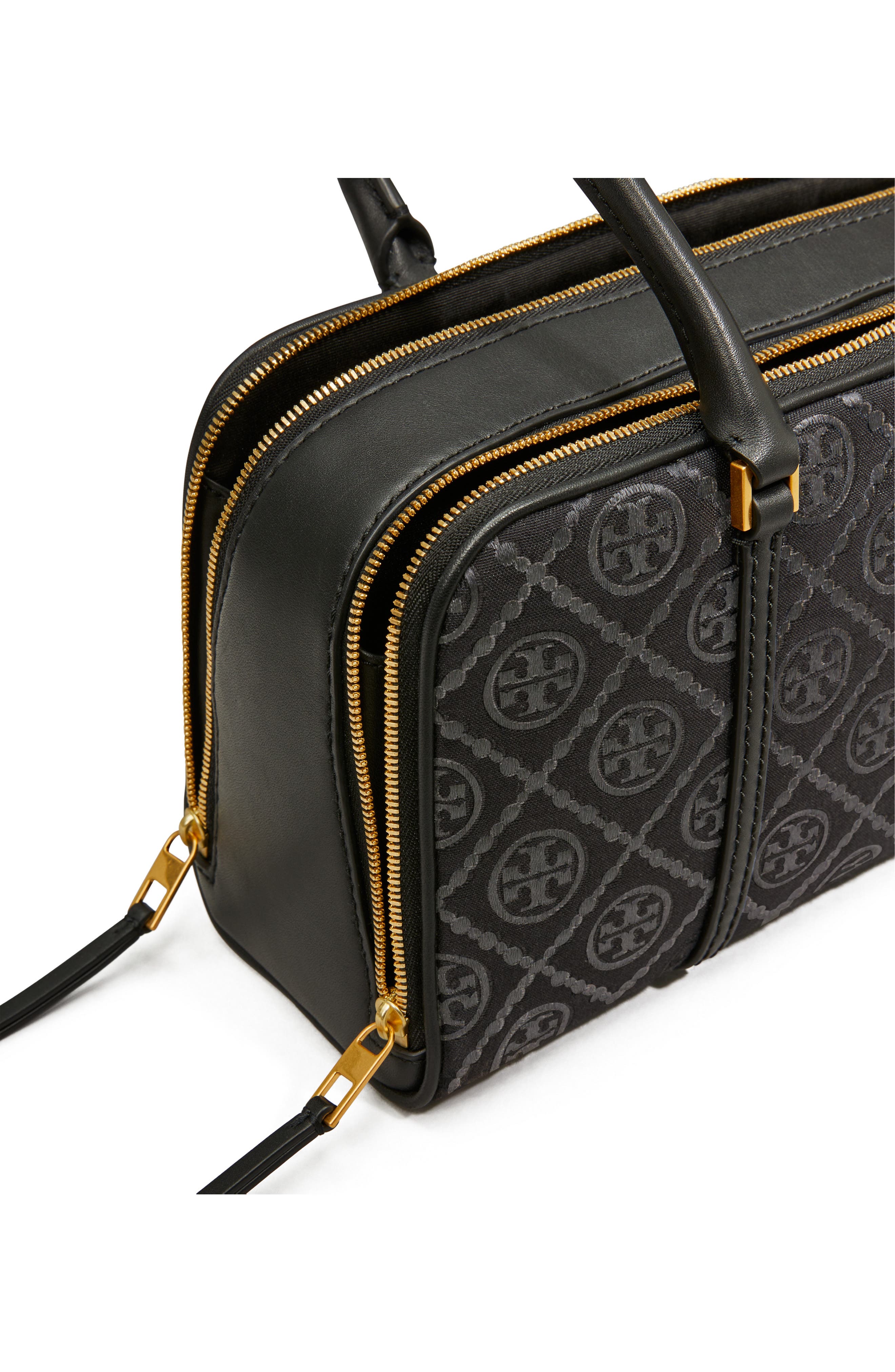 Tory Burch T Monogram Small Marshmallow Leather Satchel, Alternate, color, 