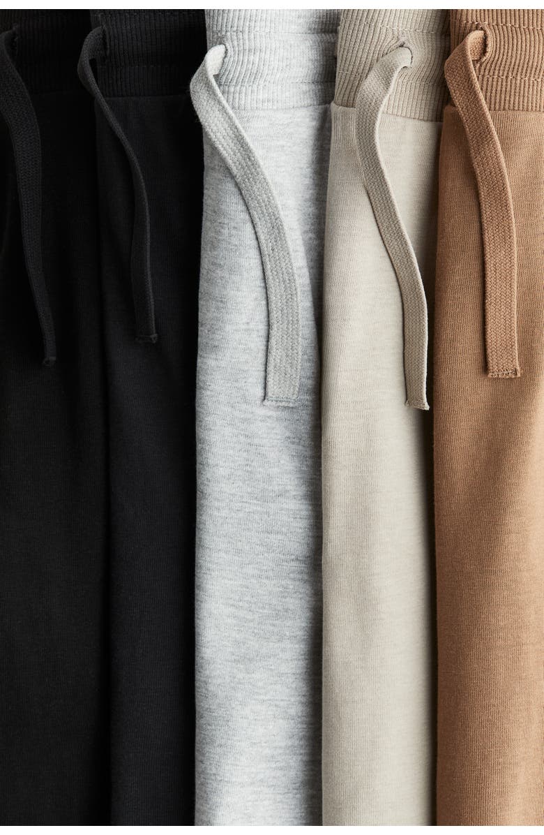 H&M 5-pack Cotton Jersey Joggers, Alternate, color, 