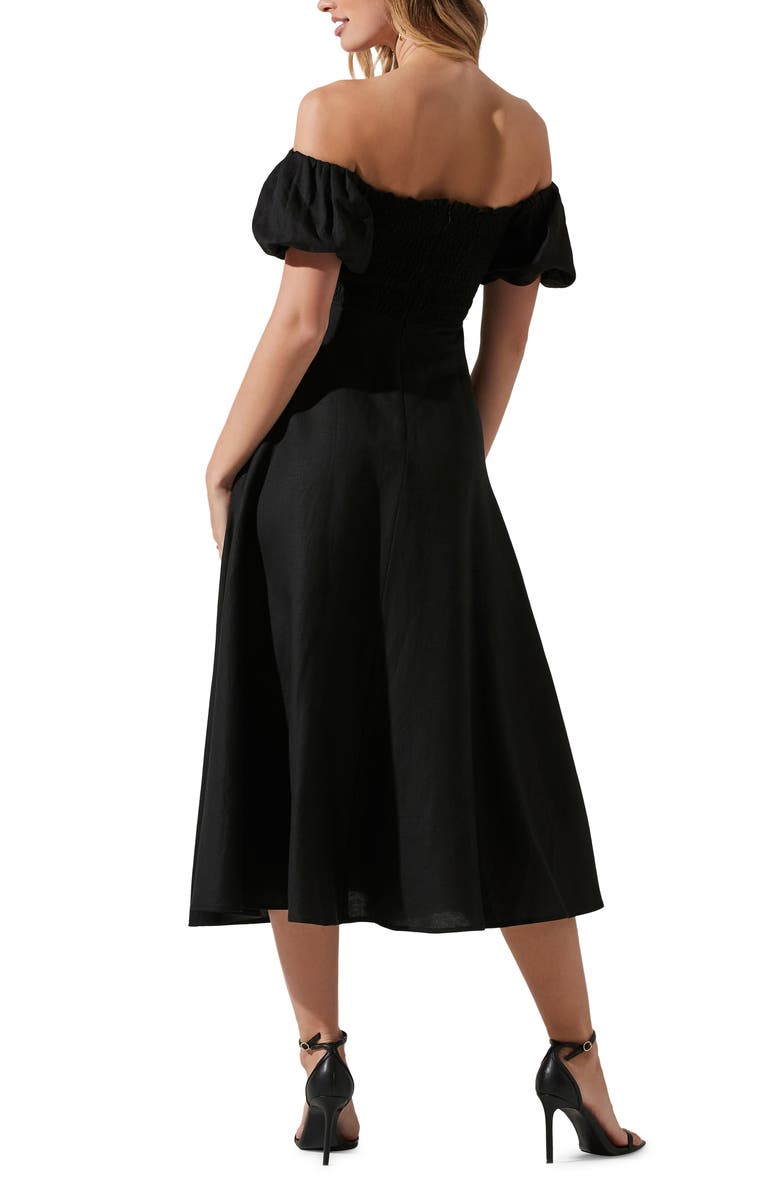 ASTR the Label Off the Shoulder A-Line Dress, Alternate, color,