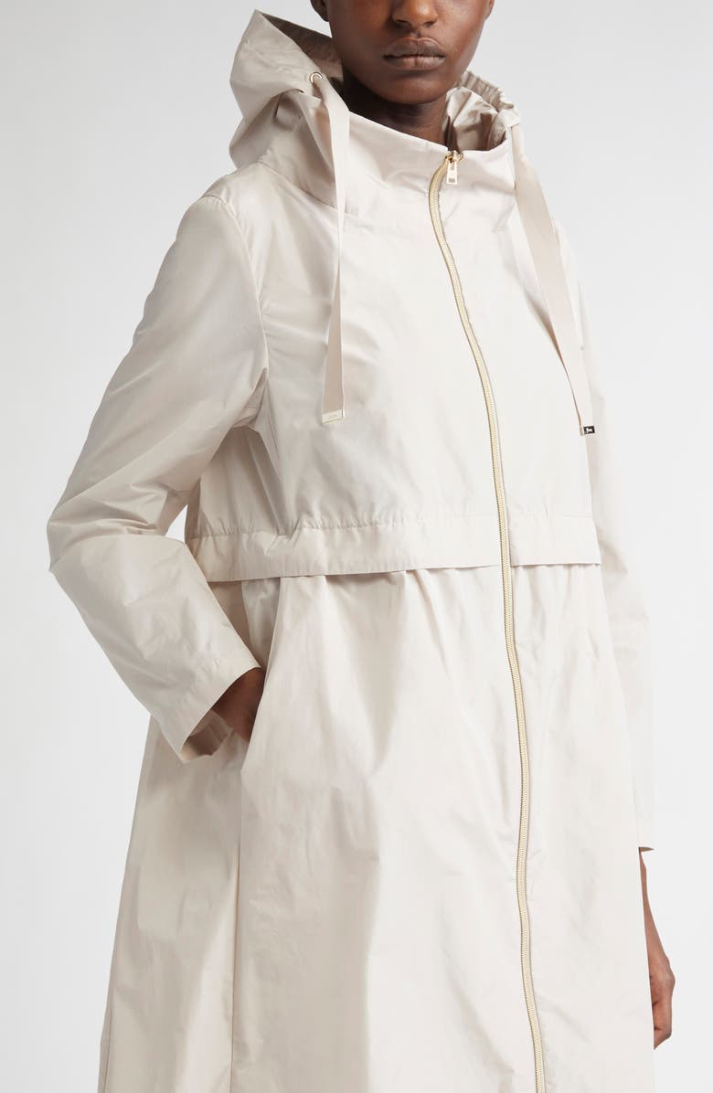 Herno Techno Taffeta A-Line Parka, Alternate, color, Champagne