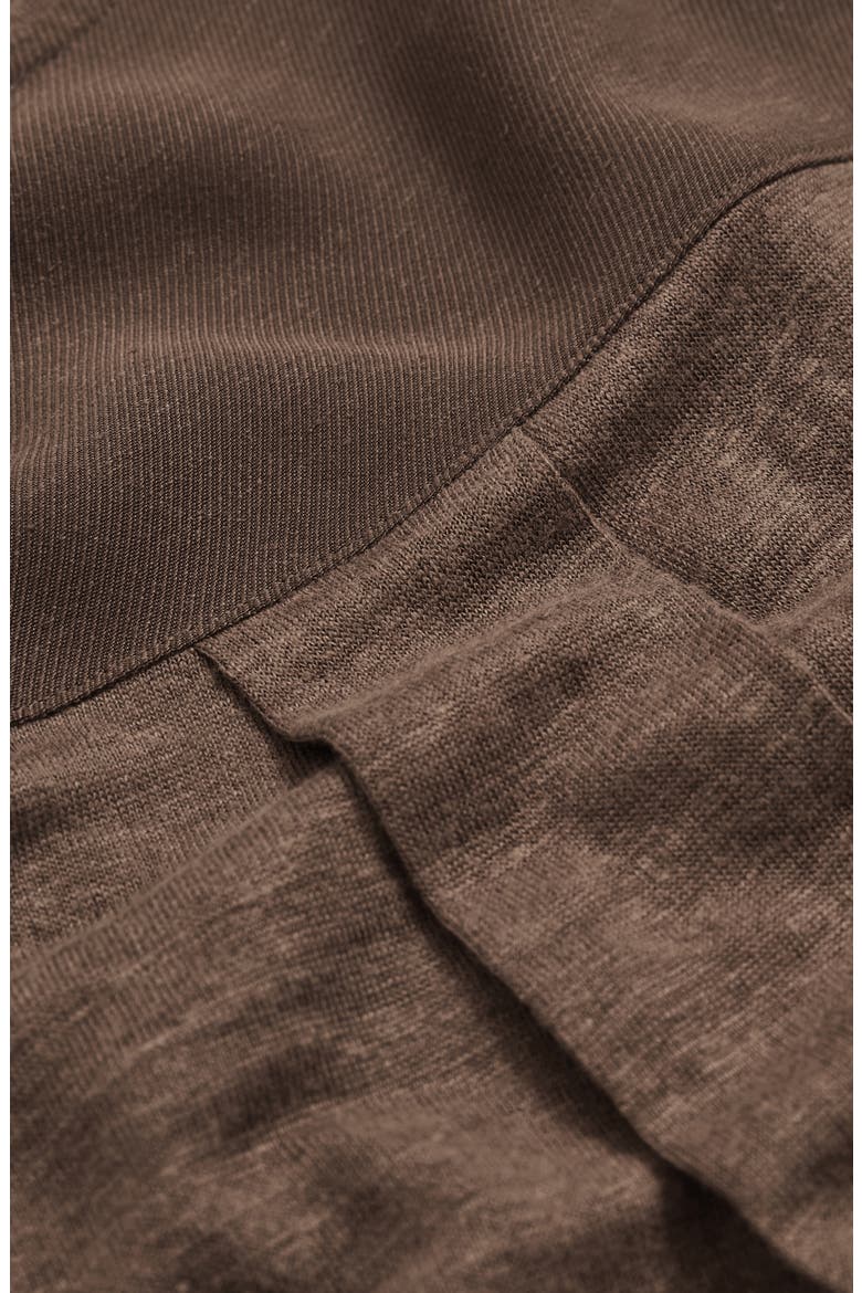 Ember Linen T-Shirt, Alternate, color, BROWN