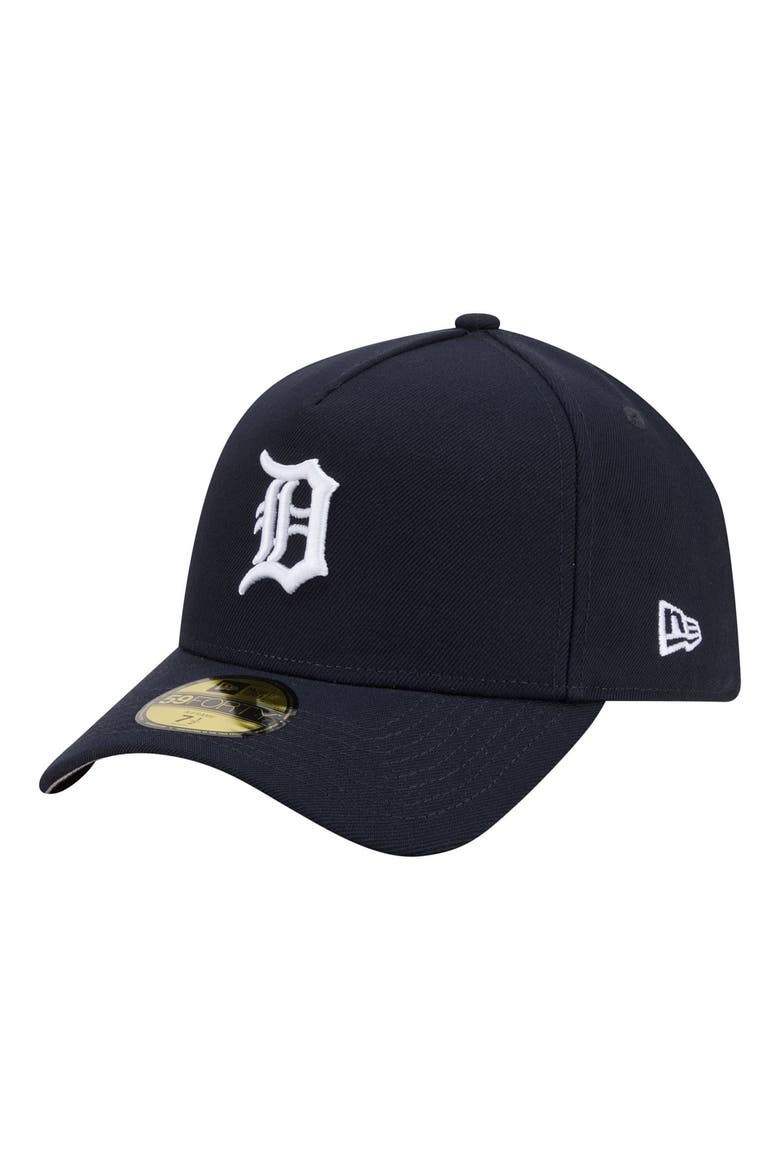 Men's New Era  Navy Detroit Tigers A-Frame 59FORTY Fitted Hat, Alternate, color, Navy
