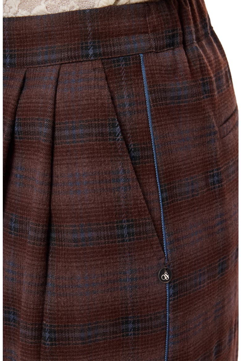 Plaid Pleated Wide Leg Pants, Alternate, color, MULTI PLAID
