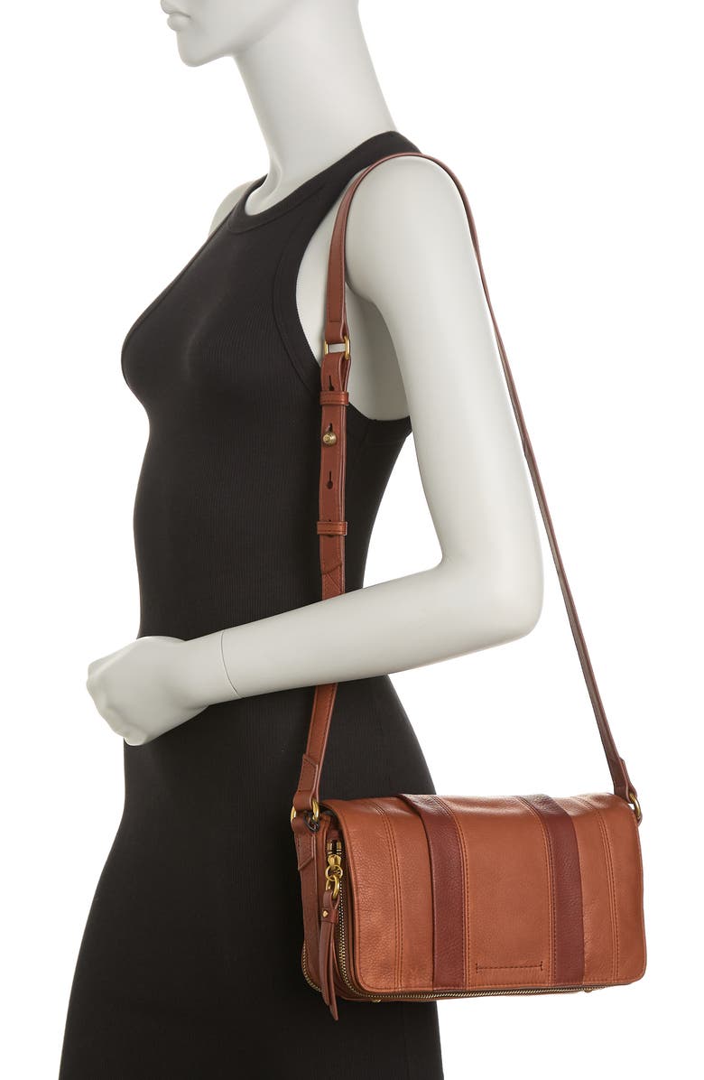 AMERICAN LEATHER CO. Maple Flap Leather Crossbody Bag, Alternate, color,