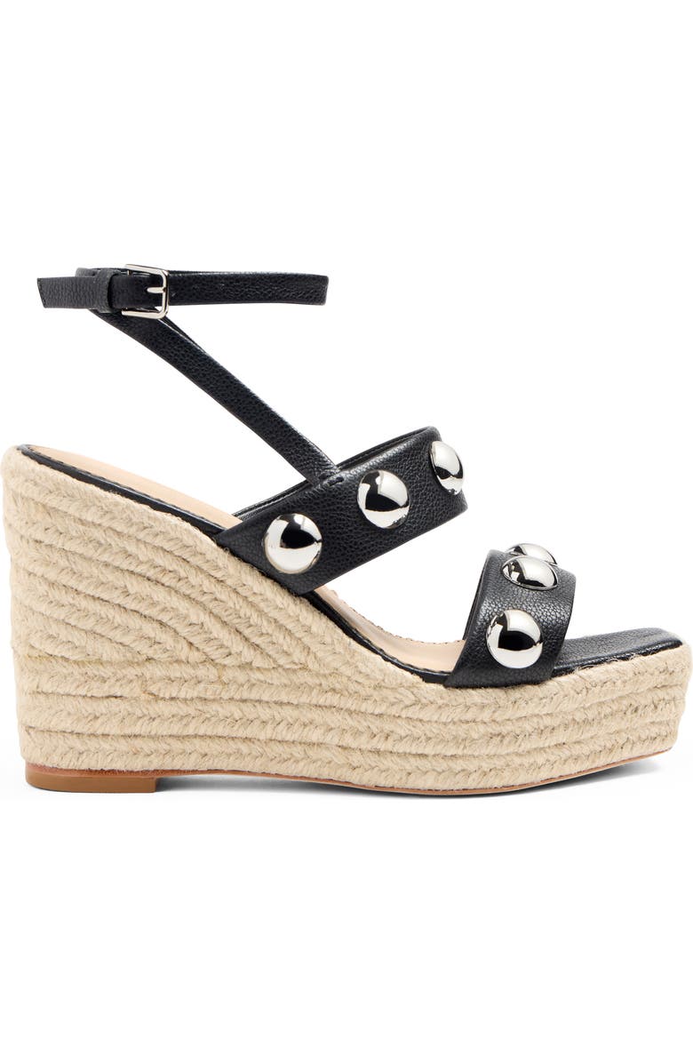 Cinq à Sept Georgia Studded Espadrille Ankle Strap Platform Wedge Sandal, Alternate, color,