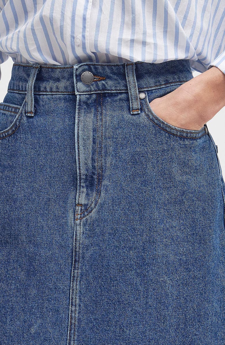 Barbour Ella Nonstretch Denim Midi Skirt, Alternate, color, 