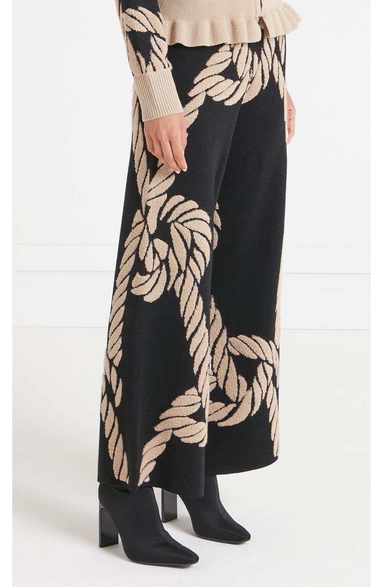 Temperley London Rope Knit Trousers, Alternate, color, Black