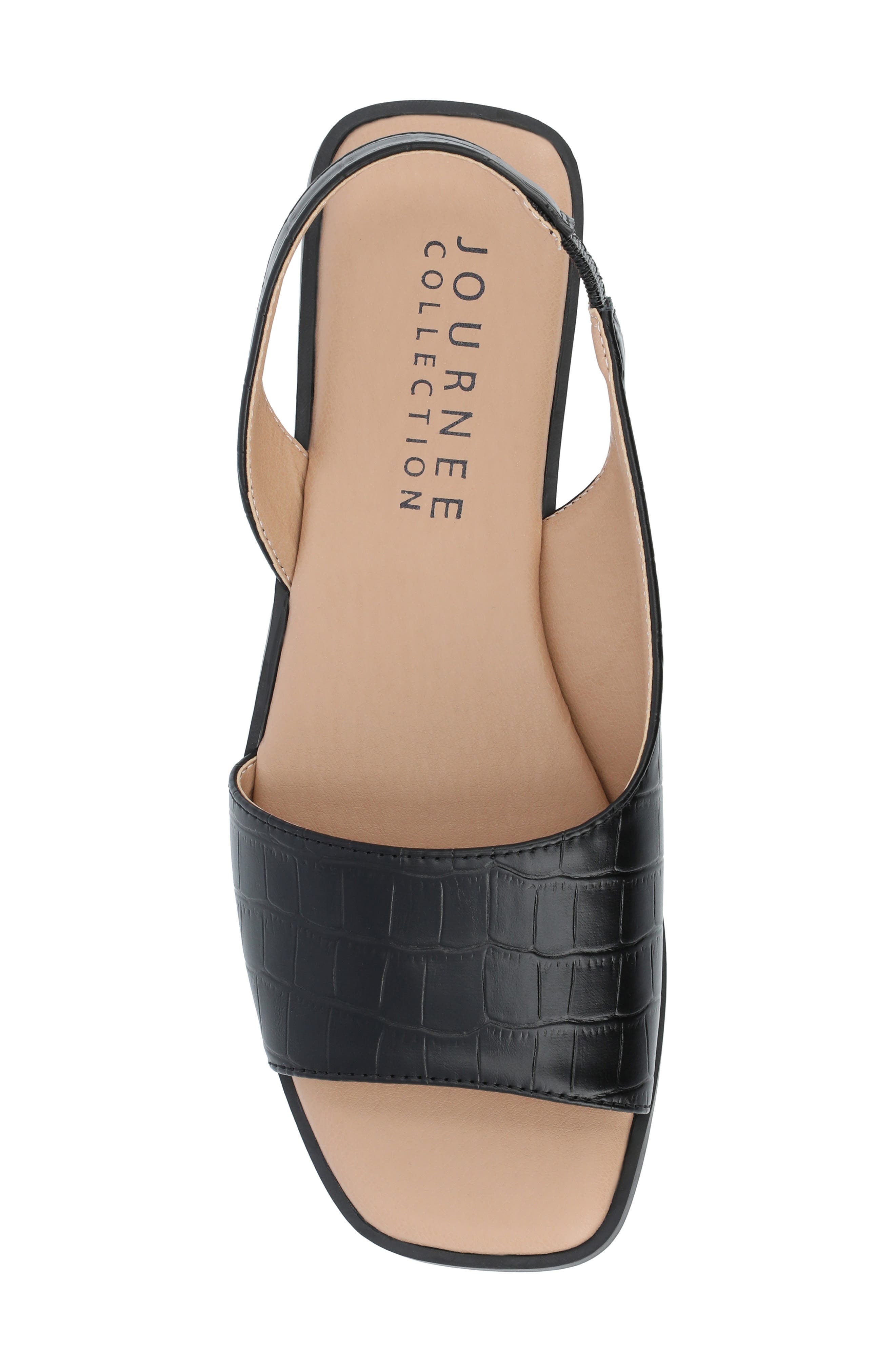 Journee Collection Brinsley Slingback Sandal, Alternate, color, Black