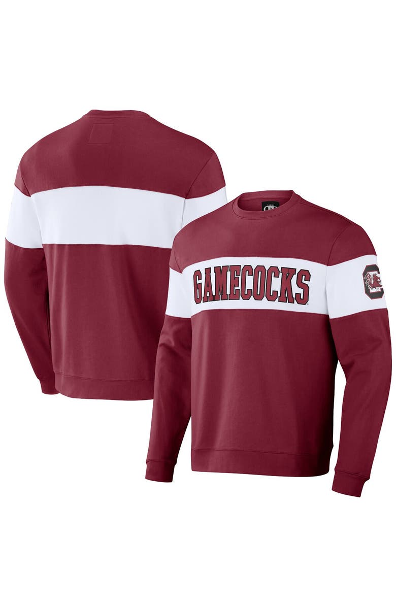 Darius Rucker Collection by Fanatics Men's Darius Rucker Collection by Fanatics Garnet/White South Carolina Gamecocks Colorblocked Pullover Sweatshirt, Alternate, color,