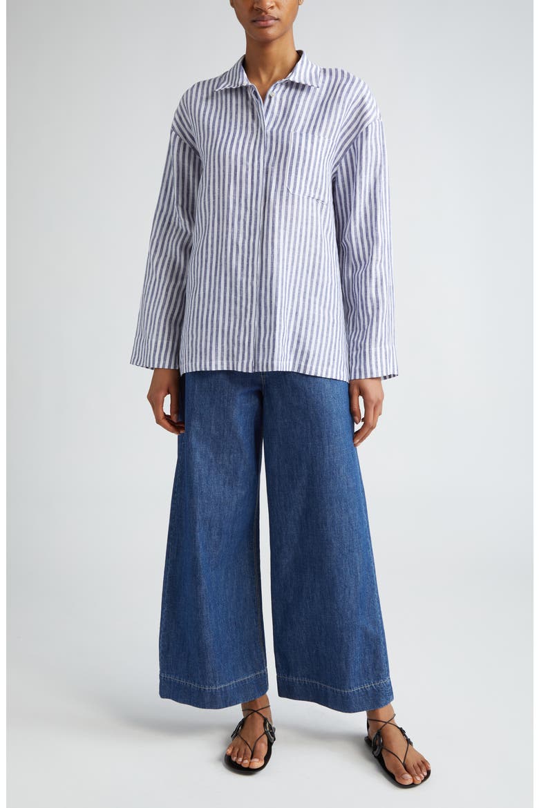 Zendaya Wide Leg Jeans, Alternate, color, CORNFLOWER BLUE
