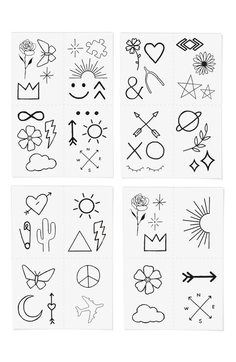INKED by Dani The Doodle Pack Temporary Tattoos, Alternate, color, Doodle