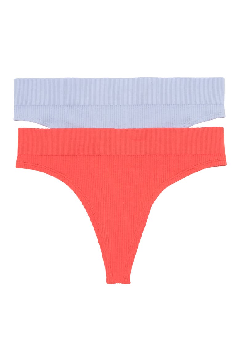 Tracey Seamless Thong - 2-Pack, Main, color, CAPRI/ TANGO