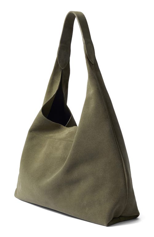 & Other Stories Large Suede Tote In Green