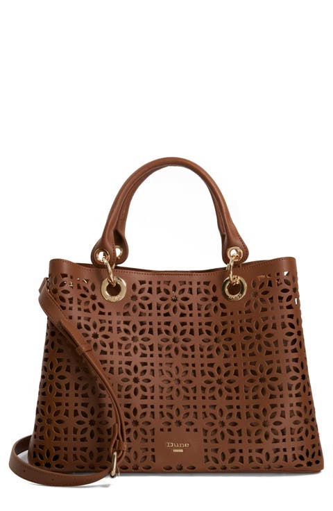 Delaser Faux Leather Tote