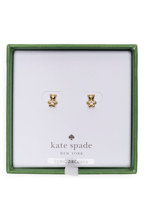 mini bear stud earrings