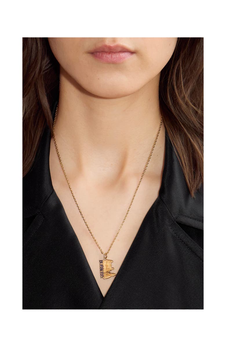 Burberry London Skyline Charm Necklace, Alternate, color, Gold/Multicolour