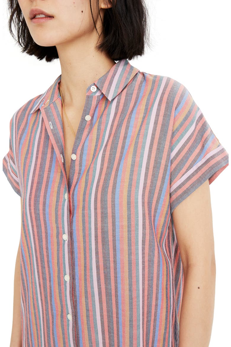 Stripe Central Shirtdress, Alternate, color, MULLED WINE SMITH STRIPE
