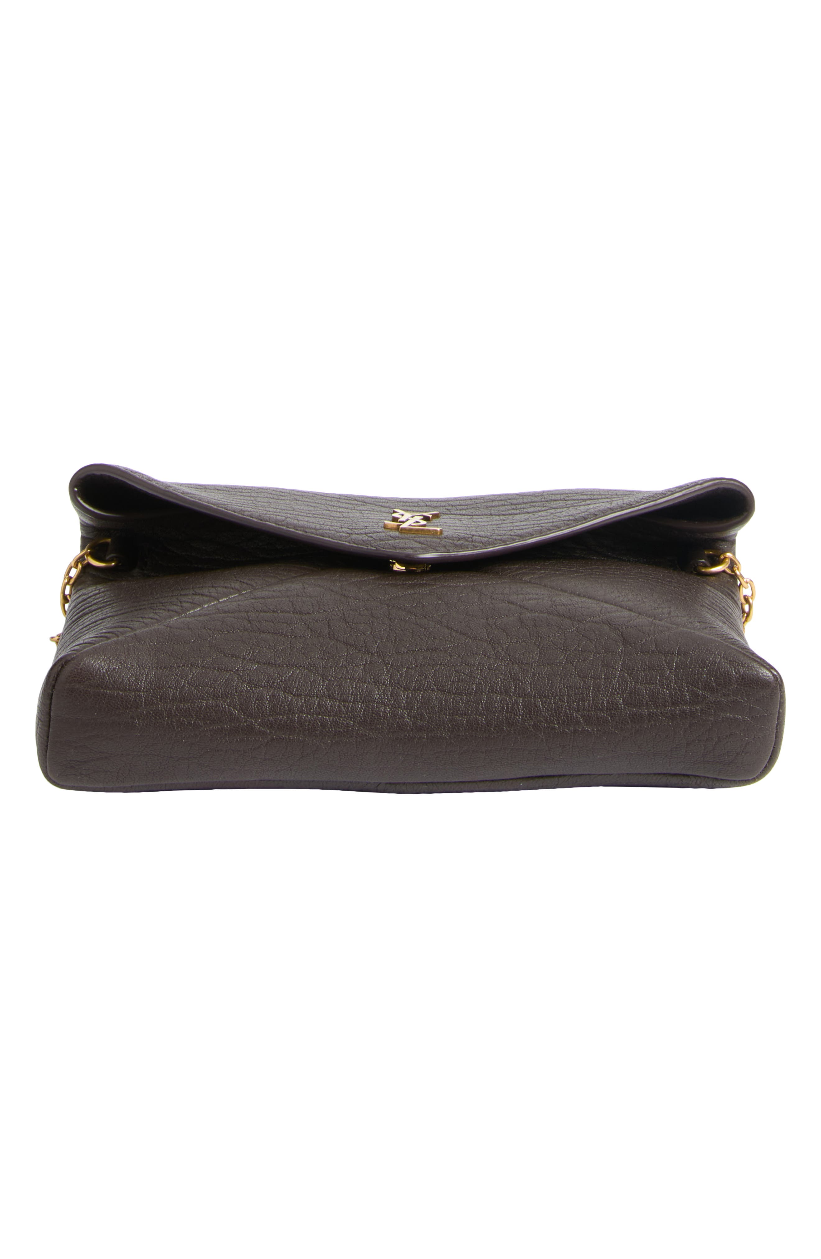 Small Leather Crossbody Bag, Alternate, color, CHOCOLATE NOIR