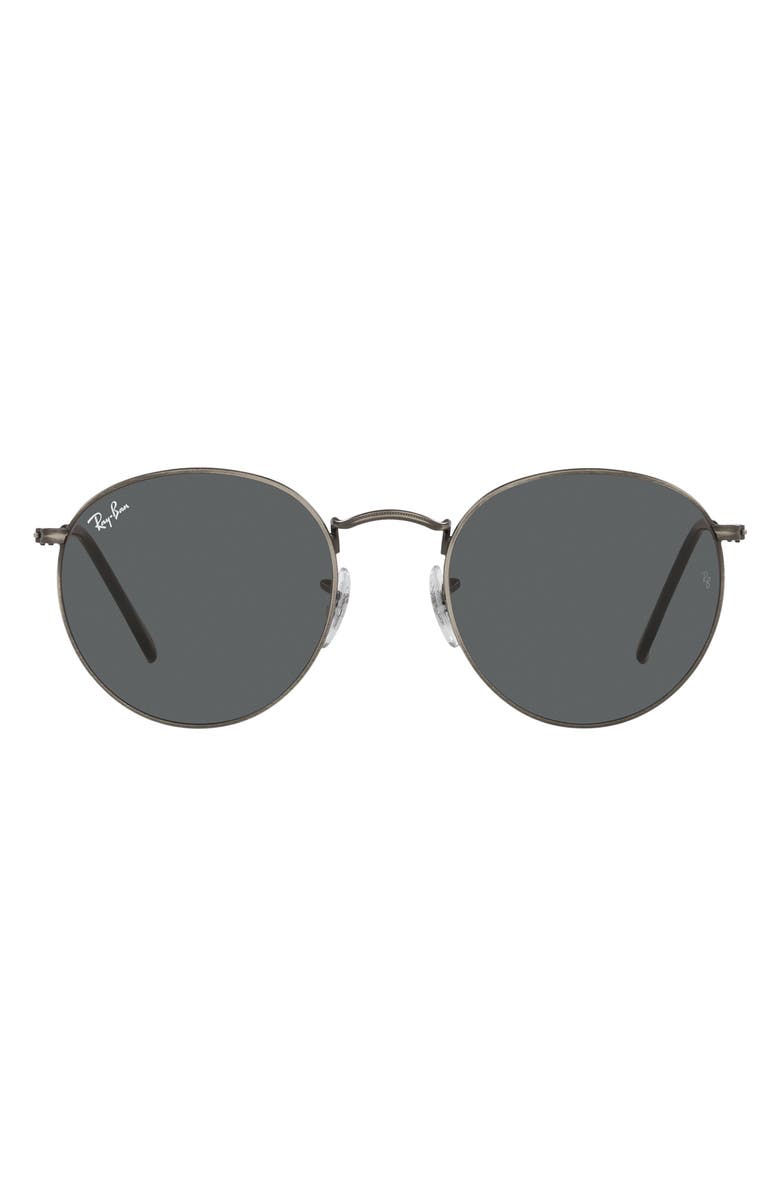 Ray-Ban 47mm Round Sunglasses, Main, color, Antique Gunmetal
