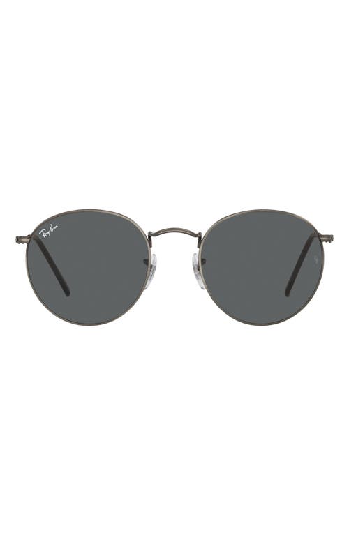 Ray-Ban 47mm Round Sunglasses in Antique Gunmetal 
