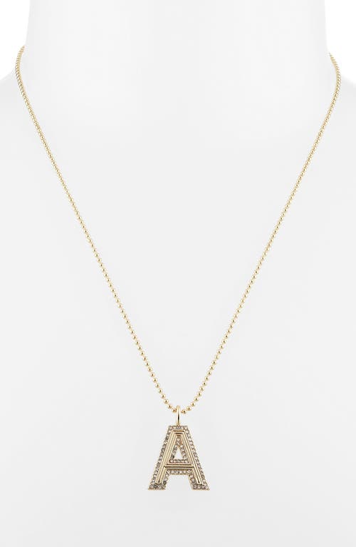 Baublebar Arianna Initial Pendant Necklace In Gold