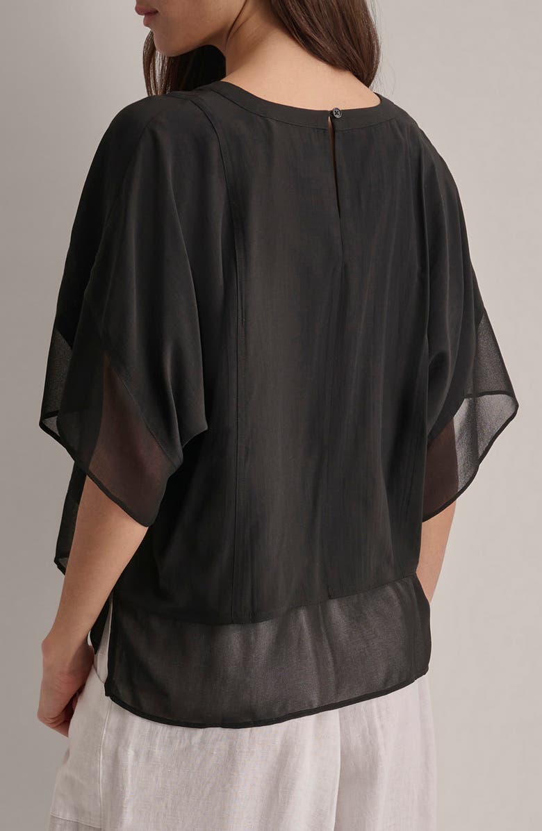 DKNY Mixed Media Dolman Sleeve Top, Alternate, color,