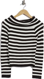 Princess Polly Danyel Off the Shoulder Striped Sweater
