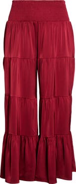 SUGARLIPS Tiered Chiffon Wide Leg Pants