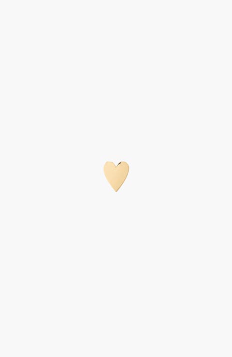 Single Heart Stud Earring